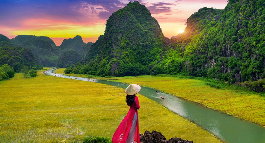 Tam Coc views in Ninh Binh, Vietnam